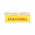 Colombia Award Ribbon w/ Red Foil Imprint (4"x1 5/8")